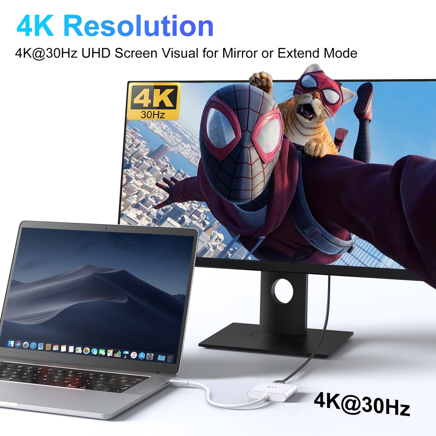USB C to HDMI Adapter,USB-C Adapter Hub with 4K HDMI,USB3.0,Type C PD Charge Port 4K Multiport Digital AV Converter for iPad Pro/air,MacBook Pro/air,Tablet,Switch and More USBC Device