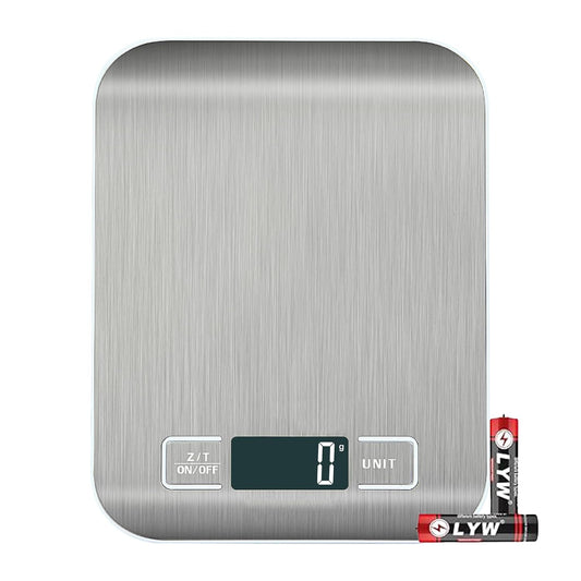 Skiennix Digital Kitchen Scale - 5kg/11lb Capacity | Accurate Grams & Ounces Measurement for Baking & Meal Prep | 304 Stainless Steel, LCD Display