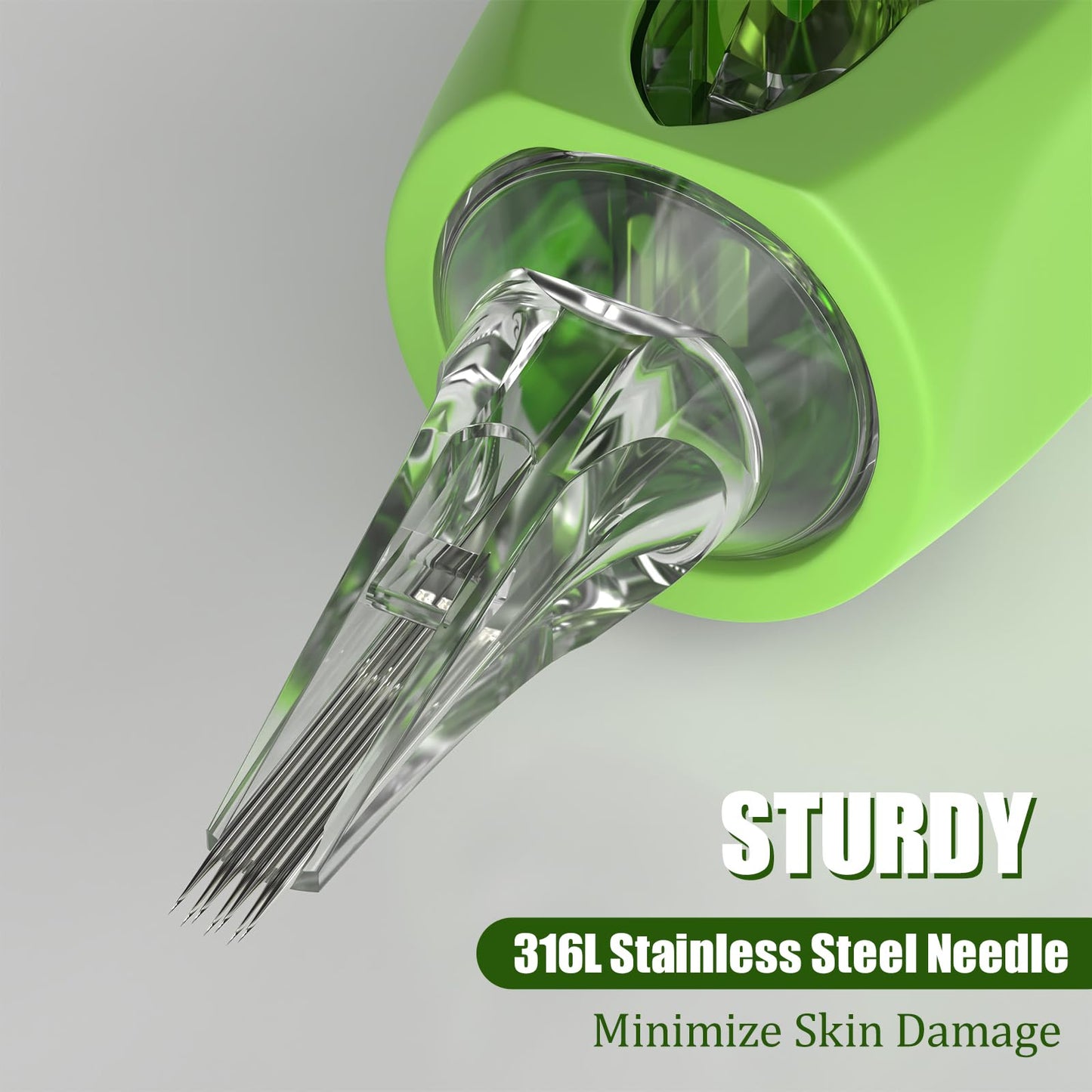 Wormhole Tattoo Cartridge Needles, 50pcs Mixed Disposable Tattoo Needles Tattoo Finger Ledge Cartridges #12 Round Liner Magnum Round Shader 3RL 5RL 7RL 9RL 5RS 7RS 7RM 9RM 9M1 11M1 for Tattoo Gun