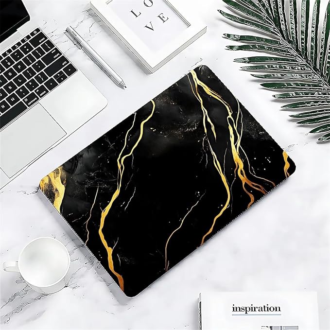 COTAIL Compatible with MacBook Air 13.3 13.6 Inch Case 2022 2021 2020 2019 Plastic Hard Shell Case Cover,13.6 Air (A2681) M2 2022, Black Marble