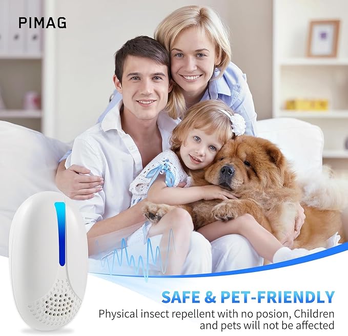 2025 Upgraded Version Ultrasonic Repeller Indoor, Mouse Repellent Plug in, Pest Control, Repellent Roach, Rodent, Mouse, Bugs, Mosquito, Spider, Ant for Home,Kitchen, Office, Warehouse 6 Packs