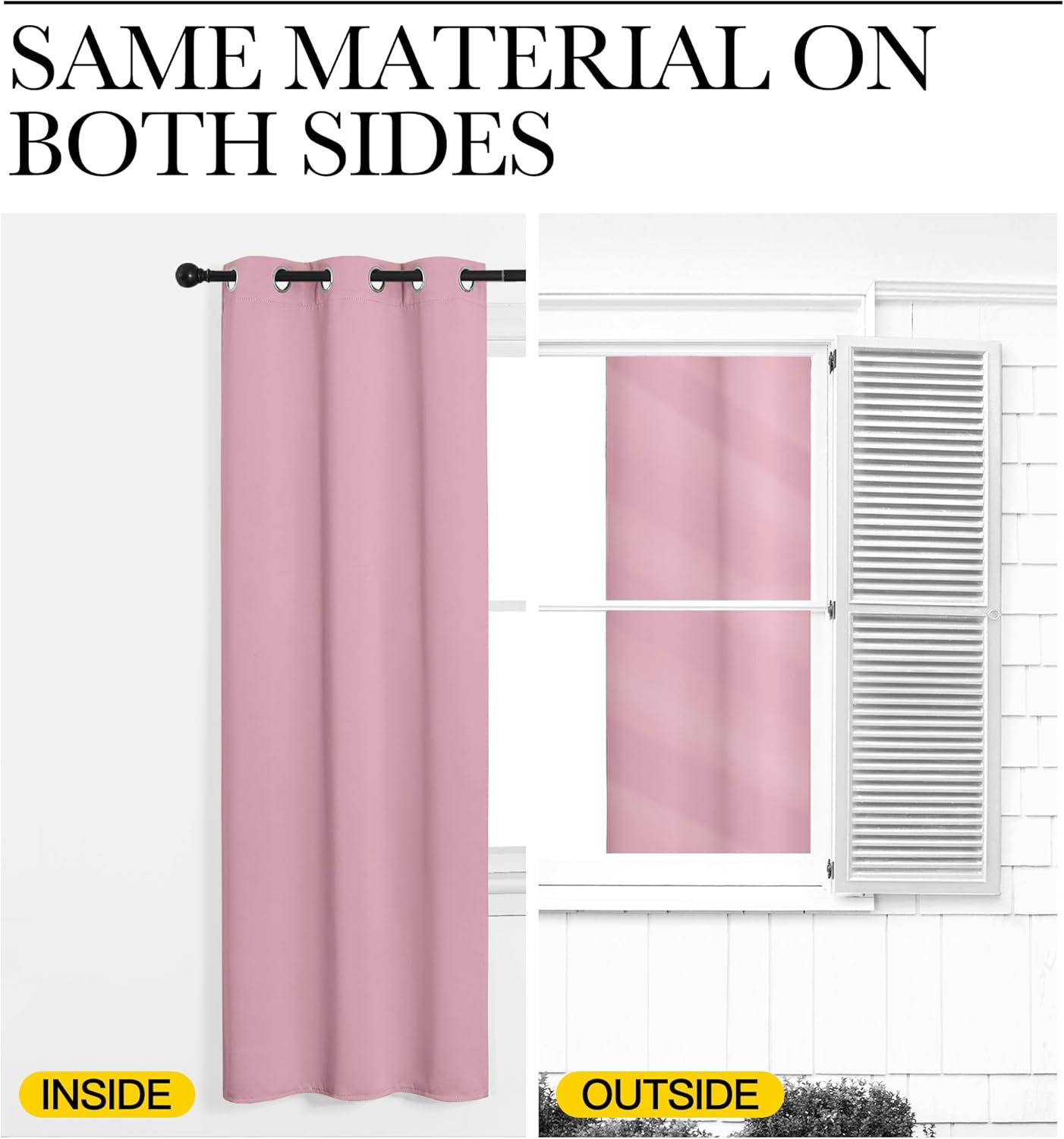 NICETOWN Crystal Pink Blackout Draperies - Grommet Top Thermal Insulated Curtains | 55" x 96" for Holiday Decor