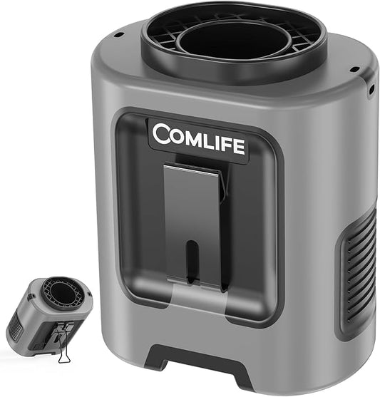 COMLIFE Portable Mini Waist Fan - Rechargeable Clip on Wearable Belt Fan, Max 25H Cooling,4 Speeds 13000RPM Turbo Hands-Free Under-Shirt Neck Fan for Outdoor Jobsite Camping Traveling
