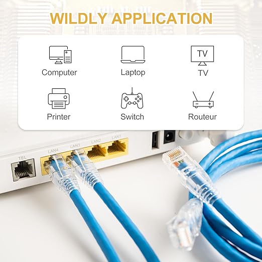 MECCANIXITY 100pcs Cat6 RJ45 Pass Through Connectors, RJ45 Connector 8P8C Gold Plated Plugs with 100pcs White Strain Relief Boots for Solid or Stranded UTP Ethernet Cable, 1.1mm