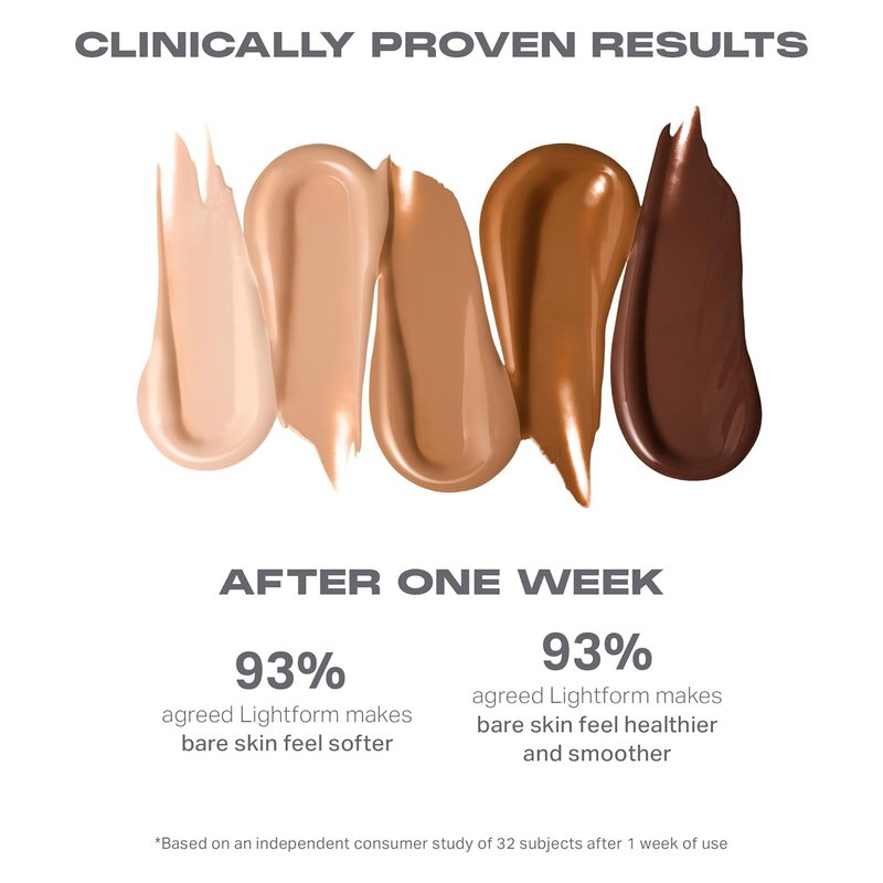 Morphe Lightform Dewy Foundation - Hydrating Makeup for Natural Radiance | Long-Wearing Medium Coverage - Deep 30W (1.01 fl oz)