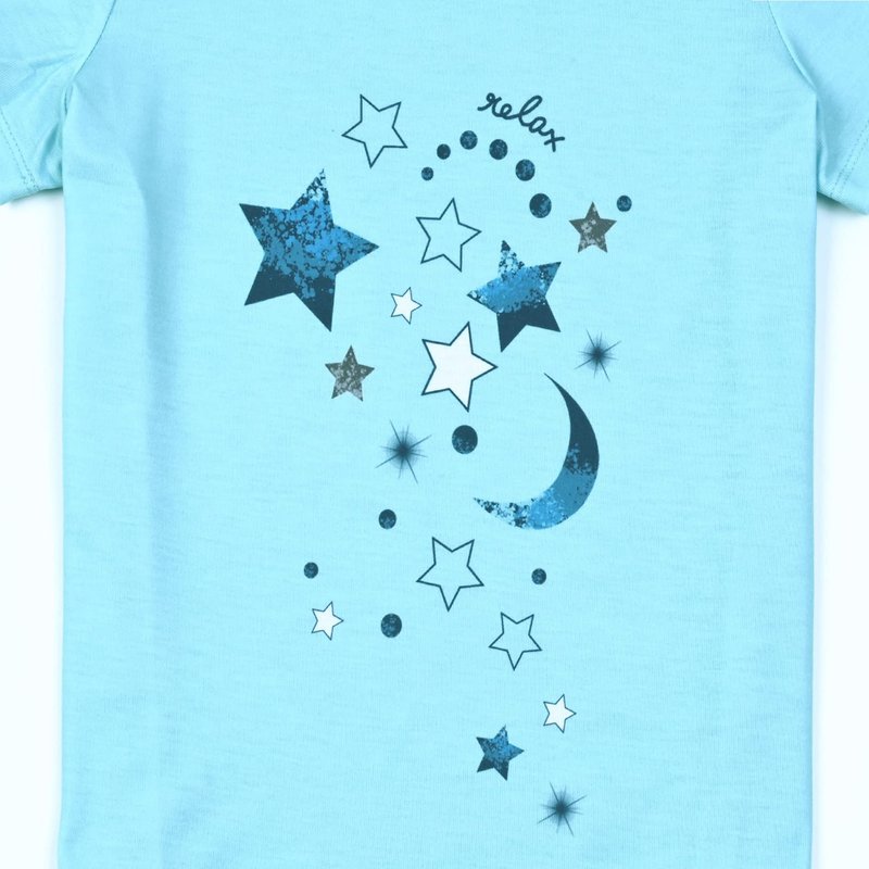 Mirawise Pajamas for Girls Blue Moon 3 Piece Pajama 8 9 8-10 Years Old Pant Pjs Set Cute
