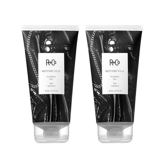 R+Co Motorcycle Flexible Gel - Hybrid Styling Gel with Flexible Hold & Wax-Like Shine - Heat Protectant, Volumizing Gel for Texture, Natural Finish & All Hair Types - Sulfate-Free - 5 oz (Pack of 2)