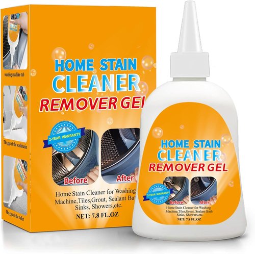 Heavy-Duty Stain Remover Gel by [Brand Name] - Long-Lasting No-Slip Formula for Washer Seals, Grout & Tiles | 7.8oz