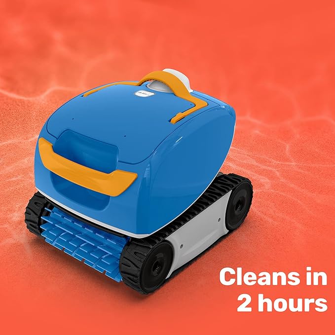 Aqua Products SOLAG Sol AG Robotic Pool Cleaner, Automatic Vacuum for Above Ground Pools up to 30ft, 40ft Cable Length, Floor & Cove Cleaning w/ Strong Suction & Easy to Clean Debris Basket