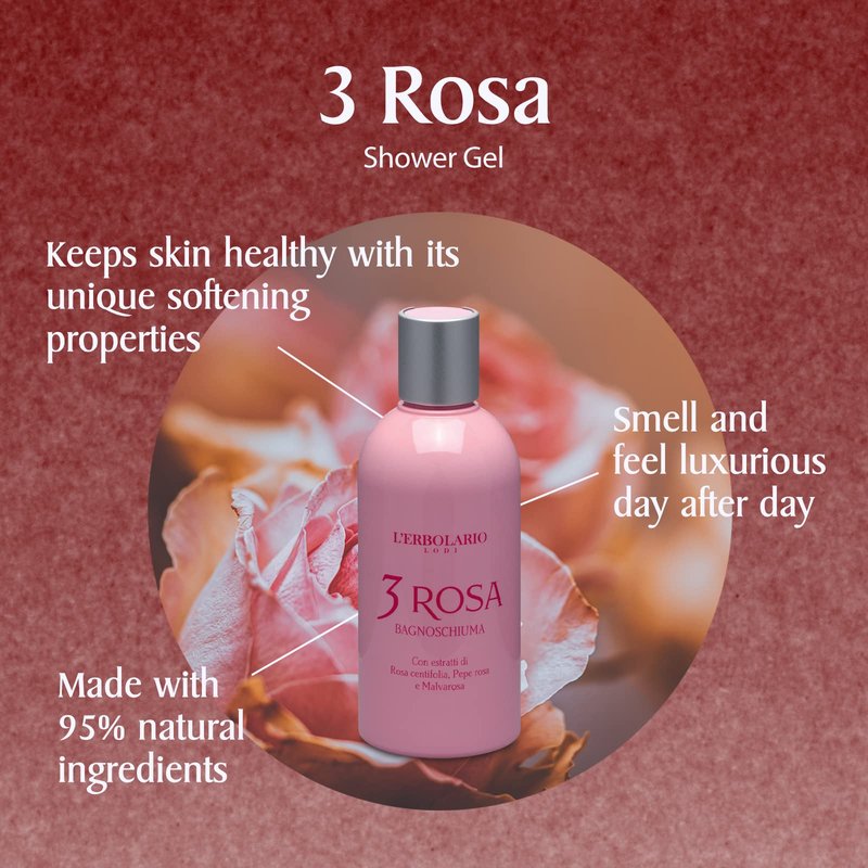 L'Erbolario Shower Gel – Moisturizing Body Wash for Daily Cleansing – Protective Body Soap with Sophisticated Perfume - Hydrangea - 10.1 oz