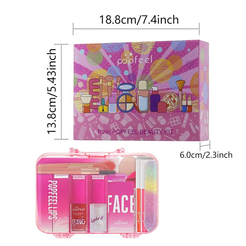 All-in-One Makeup Kit for Women - Hot Pink Essential Bundle with Eyeshadow, Lipstick, Blush & Foundation | Perfect Mother's Day Gift