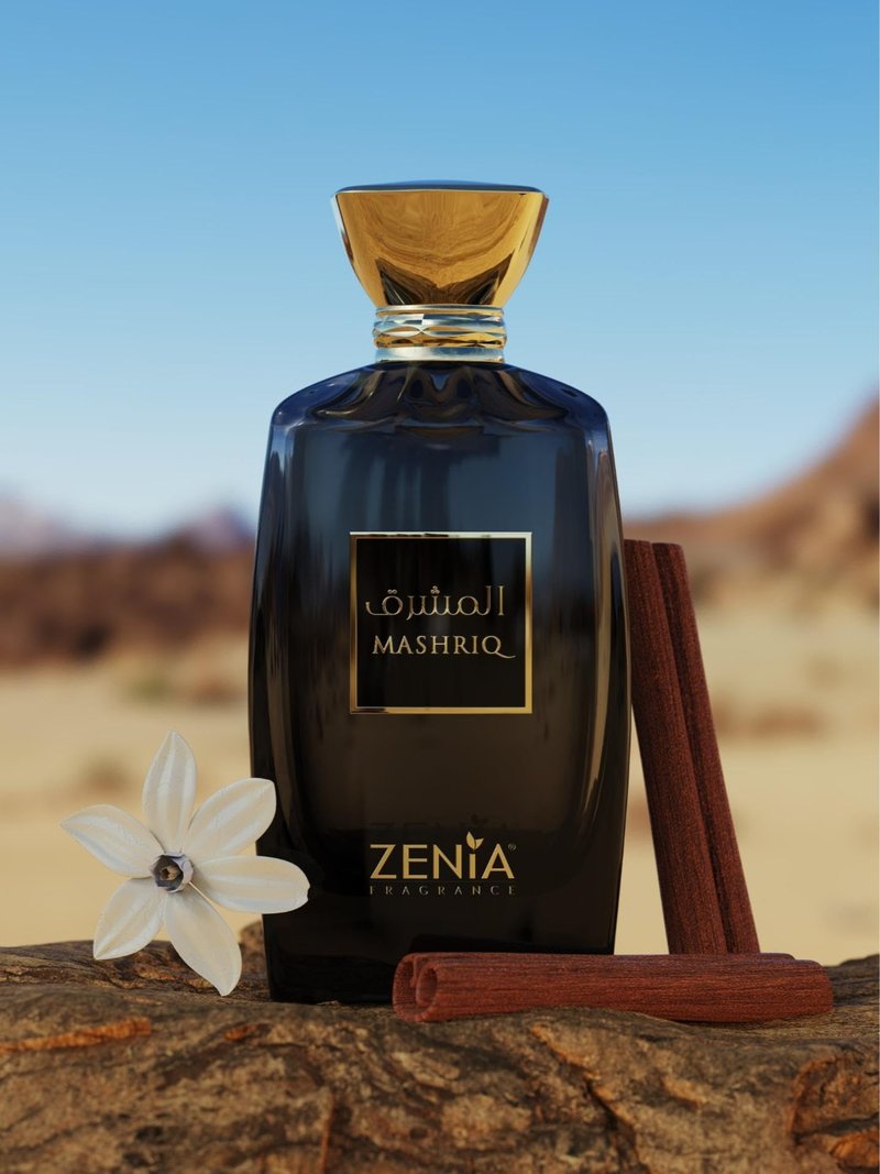 Zenia Mashriq Eau de Parfum EDP Spray for Men & Women – 3.4oz / 100ml | Long Lasting Warm Spicy Gourmand Fragrance with Cognac, Caramel, Cinnamon & Vanilla
