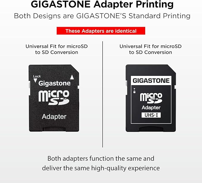 GIGASTONE 16GB Micro SD Card 5-Pack, FHD Video, Surveillance Security Cam Action Camera Drone, 85MB/s Micro SDHC UHS-I U1 Class 10, with Adapters