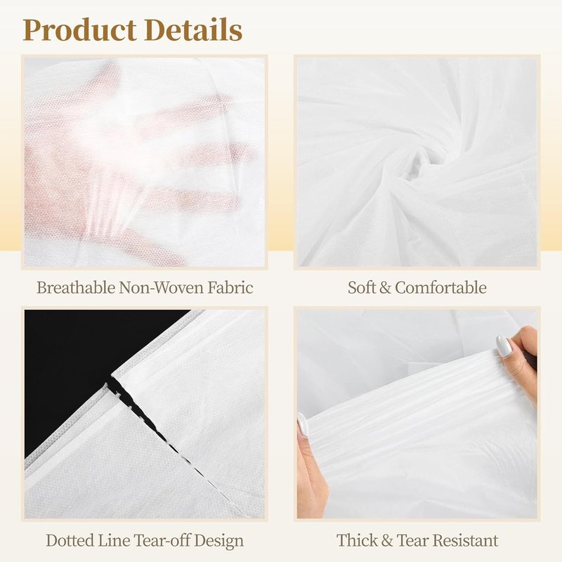 Disposable Massage Table Sheets - 100PCS Non-Woven Fabric Covers for Spa & Salon | 71” x 31.5”