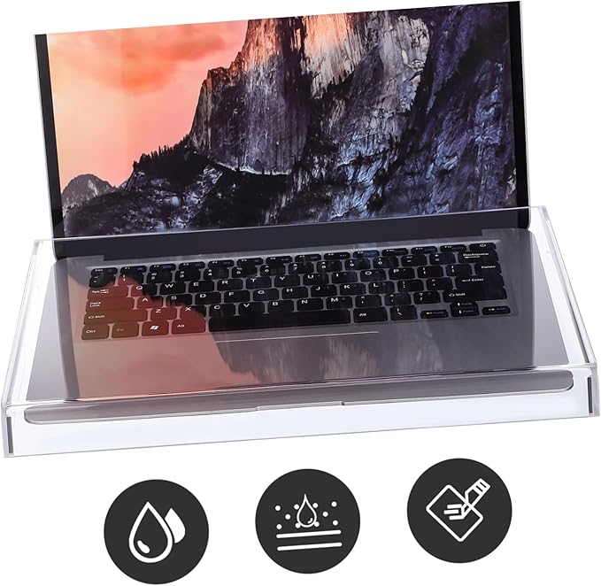 Holibanna Transparent Keyboard Protector Cover 13.78X9.84 Inch Waterproof Dust Hood for Laptop and Desktop Versatile Keyboard Accessory