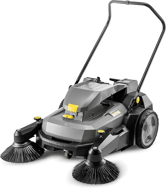 KÃ¤rcher Pro Walk Behind Outdoor Push Sweeper, KM 70/30 C Bp 2SB, Battery Powered, Suction System, Dust Filter - 38" Working Width, 11.9 Gallon - for Commercial Use in Warehouses, Workshops, and More