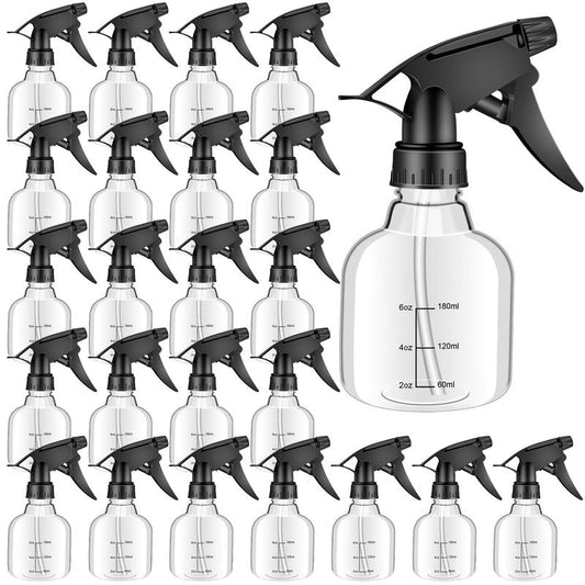 Worldity 24 Pack 8 oz Small Spray Bottle, Refillable Empty Spray Bottles with Measurement and Adjustable Nozzle, Spray Bottle for Hair, Cleaning, Plants, Kitchen, Bathroom, Salon & Home Use