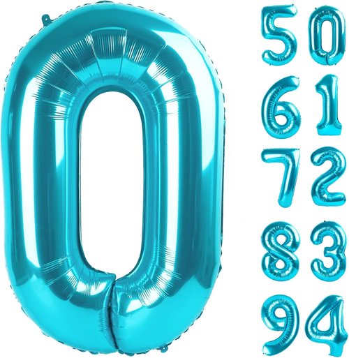 Blue 40-Inch Number Balloon by [Brand Name] - Perfect for Birthday Celebrations | Festive Party Supplies