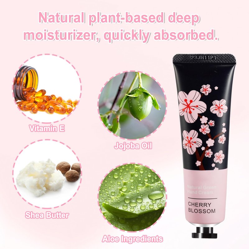 UHBYJM 120 Pack Hand Cream for Women,Bulk Hand Lotion Travel Size for Dry Cracked Hands,Moisturizing Hand Care Cream,Natural Plant Fragrance Mini Hand Lotion Gifts For Birthday Party Favors,10 Styles