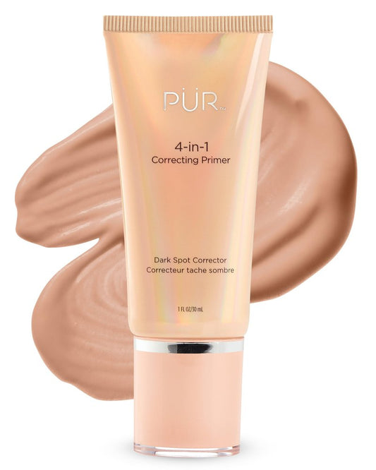 PÜR MINERALS 4-in-1 Correcting Primer, Dark Spot Corrector - Primer for Face Before Makeup - Face Makeup for Women - Hydrating Make Up for Dark Circles, Age Spots, & Freckles - 1 Fl Oz