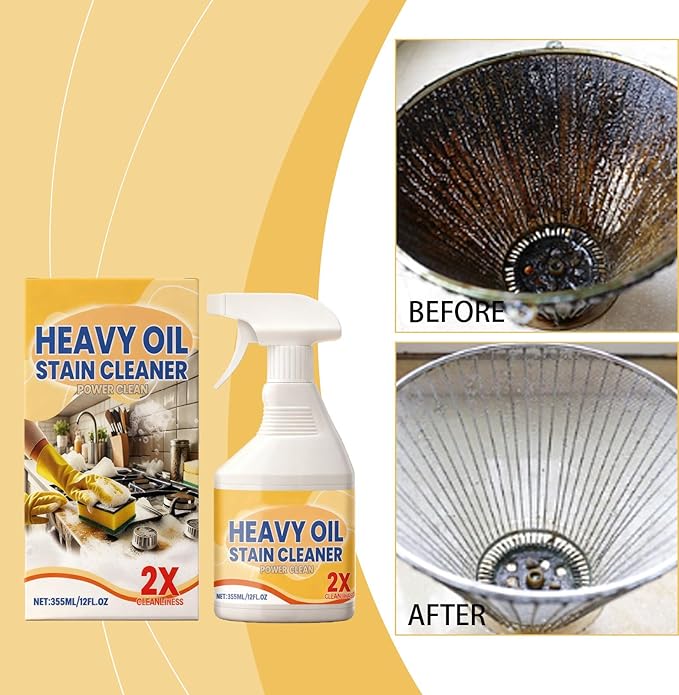 Kitchen Heavy Oil Cleaner Spray, 2026 New All Purpose Kitchens Heavy Oil Cleaning Agent, Grease Remover, All Purpose Kitchen Cleaner for Ovens Stovetops Countertops, for Stubborn Oil Stains (3PC)