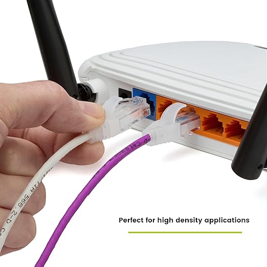 TRUECABLE Cat6 Component Rated Patch Cable, Unshielded (U/UTP), 5ft, Purple, 28AWG Stranded Pure Copper, Snagless 10G High-Speed Ethernet Cable, PoE++ 4PPoE 100W, UL Listed, RoHS-3, 1 Pack
