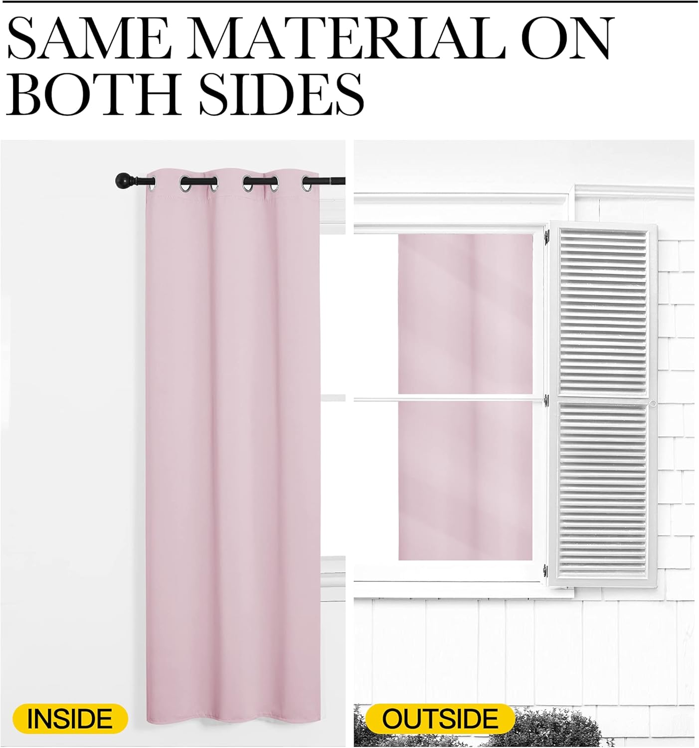 NICETOWN Baby Pink Blackout Curtains - Thermal Insulated 86-Inch Drapes for Large Windows | 2 Panels, 55" Wide