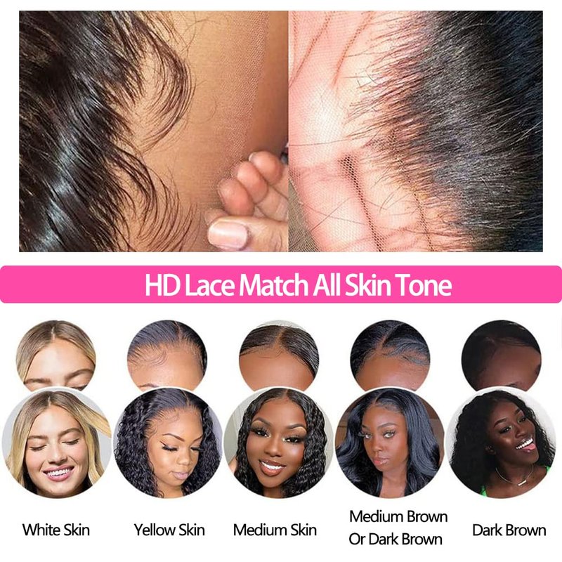 13x4 HD Lace Frontal Closure 18 Inch Straight Lace Frontal Human Hair 100% Unprocessed Brazilian Virgin Hair Ear to Ear Swiss HD Transparent Lace Closure Only Pre Plucked 1B Black