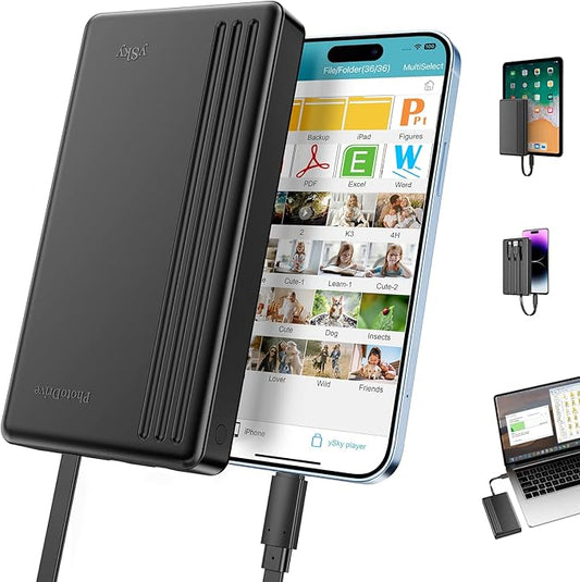 2TB External Hard Drive for iPhone & iPad,MacBook,Windows Computer,USB C Android Phones:Photo Stick USB Flash Drive for iPhone 17/16/ 15/14/13/12 to Backup Photo| Video | Music| File(MFi Certified)
