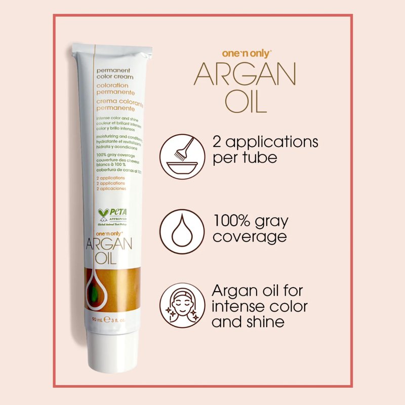 One N' Only Demi Permanent Hair Color - Permanent Hair Dye Made with Argan Oil - Delivers Rich, Accurate Tones with Gray Coverage - Improves Moisture & Elasticity - 4CH Medium Chocolate Brown (3 oz)