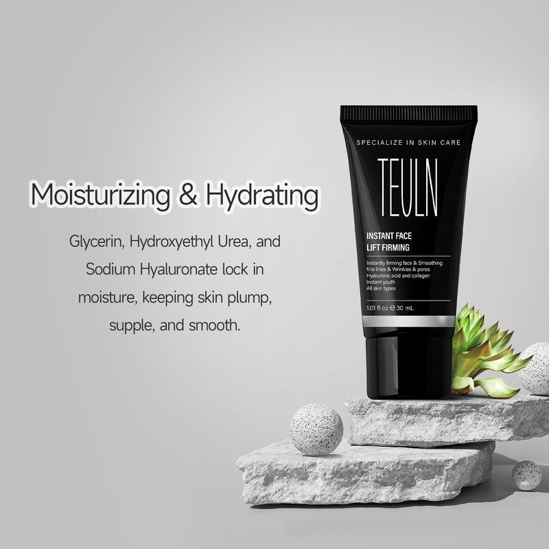 TEULN Instant Face Lift Cream,Instant Face Tightener, Smoothing Fine Lines, Wrinkles and Pores,face Tightening and Lifting，Rapidly Improves the Look of Aged Skin 30ml/1.01oz