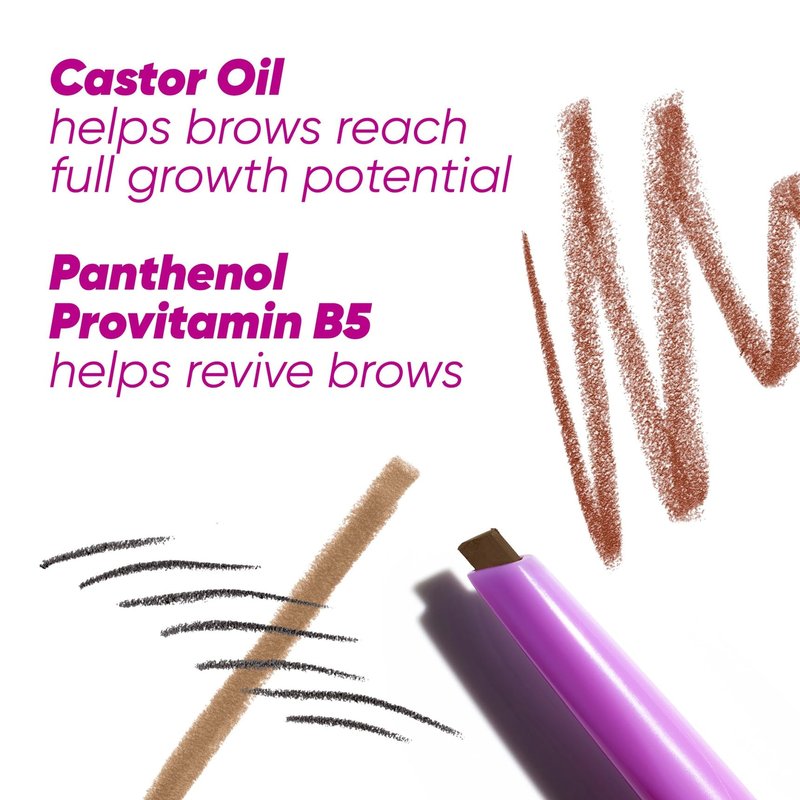 Kosas Brow Pop Eyebrow Pencil – Brow Pencil with Spoolie, Brown Black