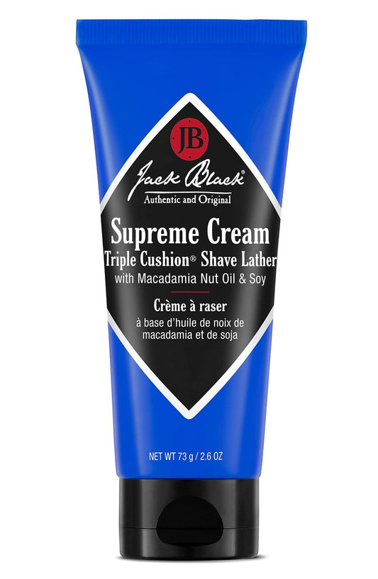 Jack Black Supreme Cream Triple Cushion Shave Lather - Shaving Cream Mens, Jack Black Shave Cream, 2.6 Fl Oz