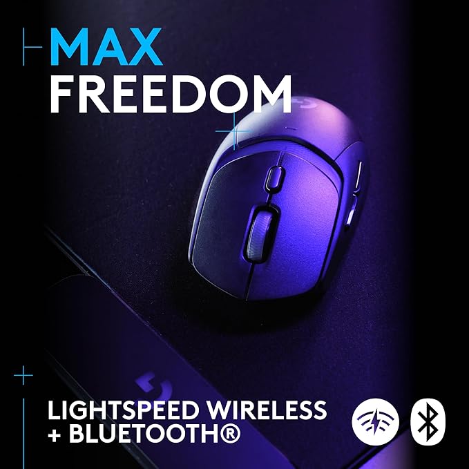 Logitech G309 Lightspeed Wireless Gaming Mouse, Lightweight, LIGHTFORCE Hybrid Switches, Hero 25K Sensor, 300+ Hour Battery Life with AA Battery, 6 Programmable Buttons, PC & Mac - Black