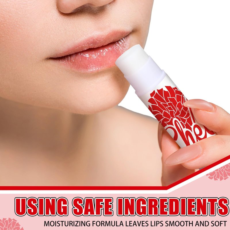 Loopeer 30 Pcs Red Cheers Lip Balm Cheer Teams Gifts Bulk Cheerleaders Party Stuff Cheerleading Camp Gifts Bulk for Cheerleaders Party Favors Stocking Stuffers