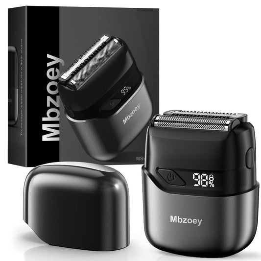 Mbzoey Electric Foil Shavers for Men: Mini Electric Razor for Face - IPX7 Waterproof Cordless Razor with LED Display & Fast Charge - Micro-Comb Technology & Precision Bladesï¼Father's Day Gifts