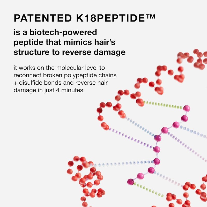 K18 Leave-In Molecular Repair Hair Mask - Revitalize Dry, Frizzy Hair | Fast 4-Minute Damage Recovery