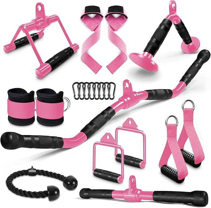 WNOEY LAT Pulldown Attachments, Cable Machine Attachment Gym Accessories, Cable Attachments for Gym, Home Gym Accessories