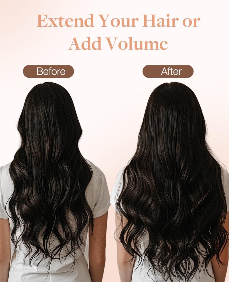 GOO GOO Invisi Edge Tape in Hair Extensions Human Hair, 2 Dark Brown, 10pcs 18inch 25g, Virgin Remy Hair, Seamless Injected Tape, Natural Look