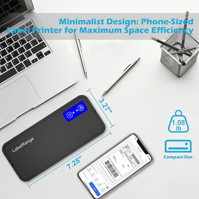 Bluetooth Thermal Label Printer for Mac, Windows, Phone, Tablet, Wireless 4x6 Shipping Label Printer for Shipping Packages, Support USPS, Amazon, Pirate Ship, Shopify