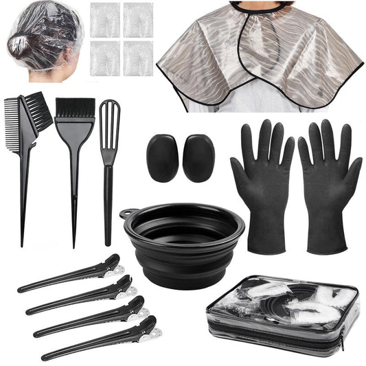 Xarchy 19 Pcs Professional Hair Bleach Kit Hair Coloring Products with Hair Dye Brush, Hair Color Bowl, Hairclips, Applicator, Earmuffs for Hair Highlighting and Hair Coloring at Home