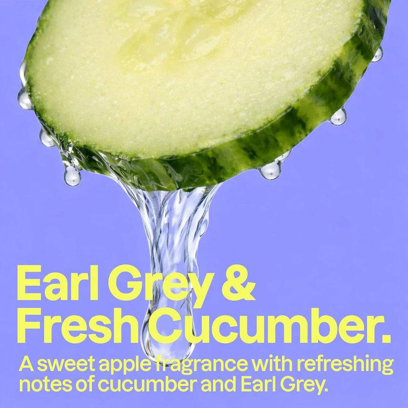 ATTITUDE Body Wash - EWG Verified Plant-Based Shower Gel | Earl Grey & Fresh Cucumber Scent, 32 Fl Oz