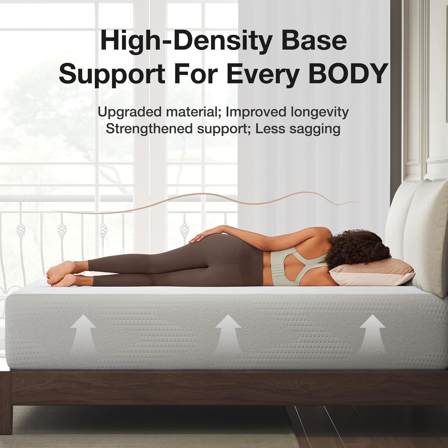 Novilla California King Mattress - 14-Inch Gel Memory Foam for Cooling Comfort | CertiPUR-US Certified, White