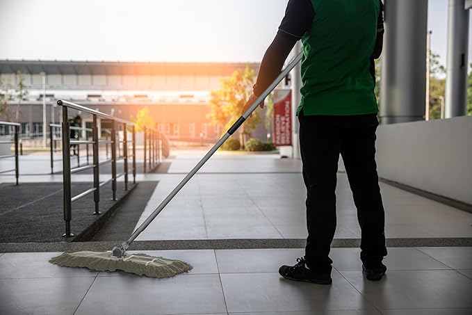 Ultimate Dust Mop Kit: Industrial-Grade Performance, Heavy-Duty Frame, Telescopic Handle - White 36 Inch
