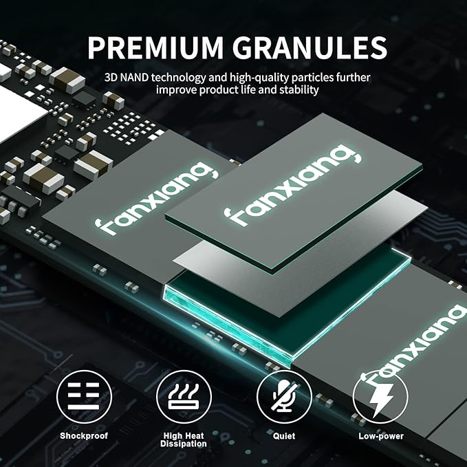 fanxiang S500 Pro 256GB NVMe SSD M.2 PCIe 3.0, Gen 3x4 2280 Internal Solid State Drive, SLC Cache 3D NAND TLC, Up to 3000MB/s, Compatible with Laptop and PC Desktops(Black)