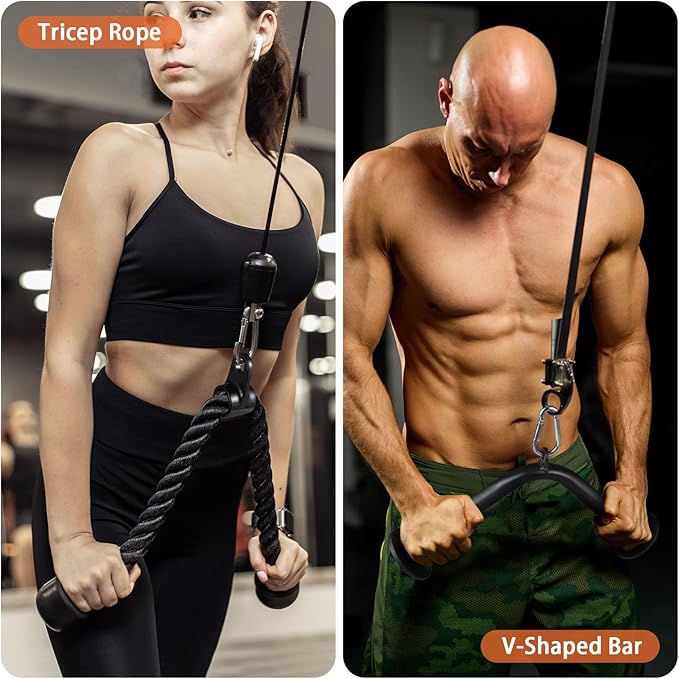 Cable Machine Attachment for Home Gym, SERTT LAT Pulldown Attachments, Weight Machine Accessories for LAT Pull Down & Weight Training, Cable Workout Accessories