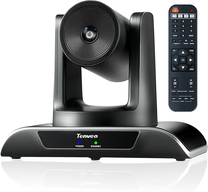 Tenveo 3X Optical Zoom PTZ Conference Room Camera, USB3.0/HDMI FHD 1080P 60FPS, for Video Conferencing Business Meeting Live Streaming Church Services Worship Events Education Zoom Teams OBS