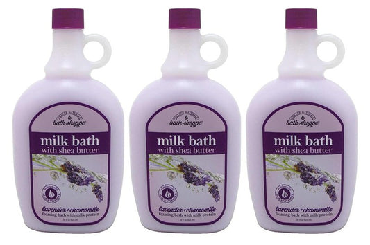 Ultra-Moist Lavender & Chamomile Bath Milk - 28 Ounce | Relaxing Spa Experience (3 Pack)