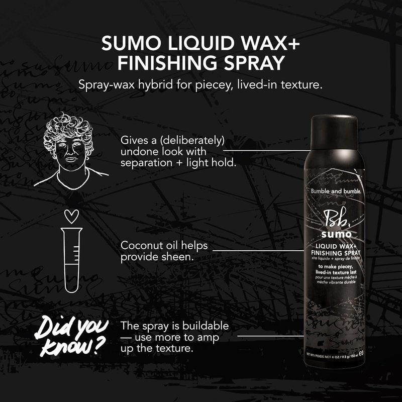 Bumble and bumble. Sumo Liquid Wax - Buildable Separation & Light Hold | Coconut Oil Infused | 4 oz for All Hair Types
