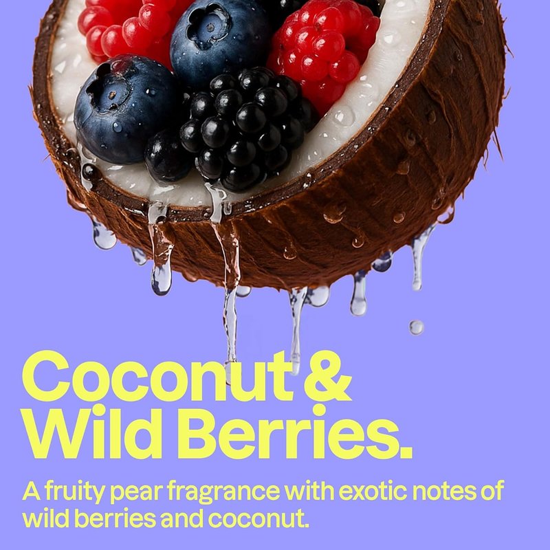 ATTITUDE Body Wash - EWG Verified Vegan Shower Gel | Coconut & Wild Berries Scent, 67.6 Fl Oz